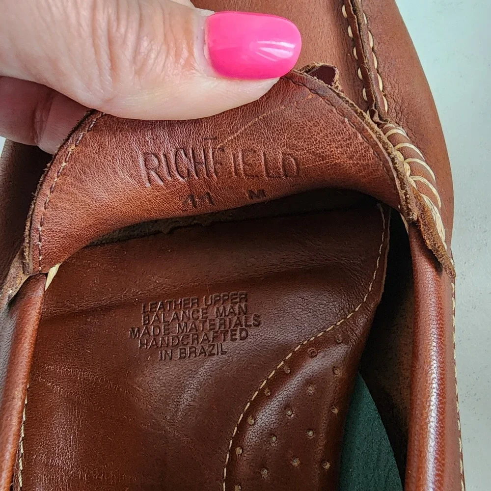 Richfield Everyday Comfort Mens 11 Brown Leather Tassel Loafer Brazil *READ*
